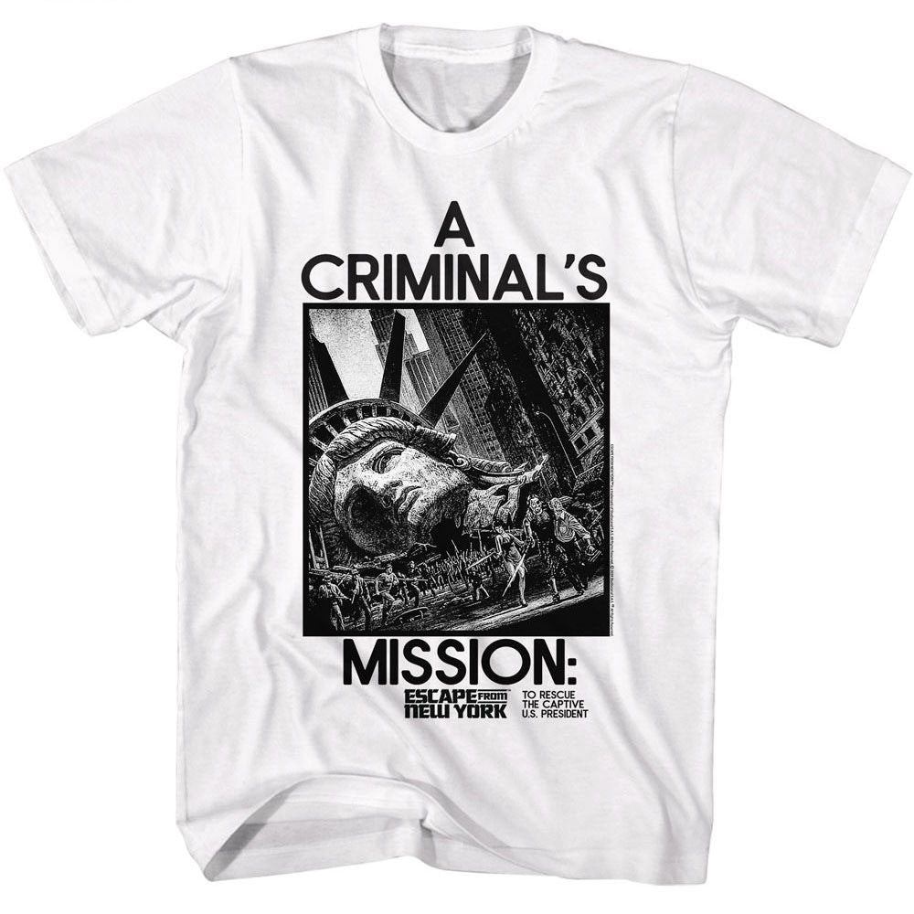 Escape From New York A Criminals Mission T-shirt Front