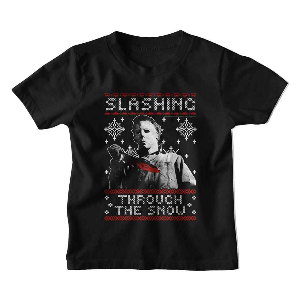 Halloween Slashing Thru The Snow Kids Childrens T-shirt Front