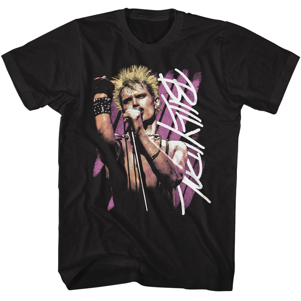 Billy Idol Background Stripes T-shirt Front