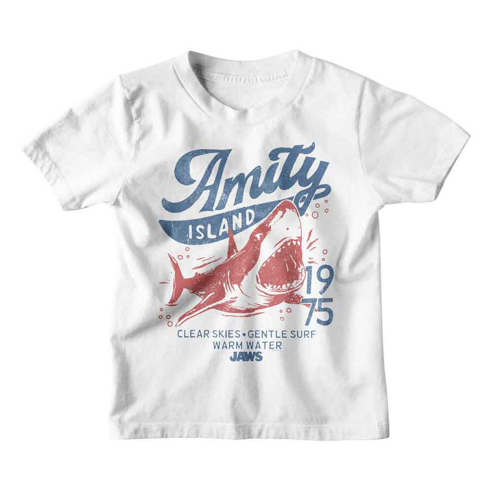 Jaws Clear Skies 1975 Kids Childrens T-shirt Front
