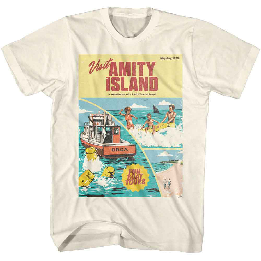 Jaws Amity Tourism Poster T-shirt Front
