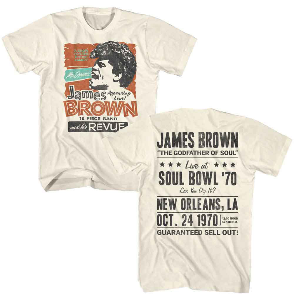 James Brown 1970 Revue F B T-shirt Front