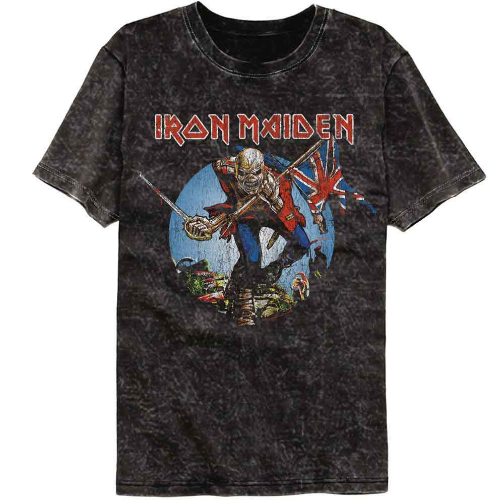 Iron Maiden Trooper Mineral Wash T-shirt Front
