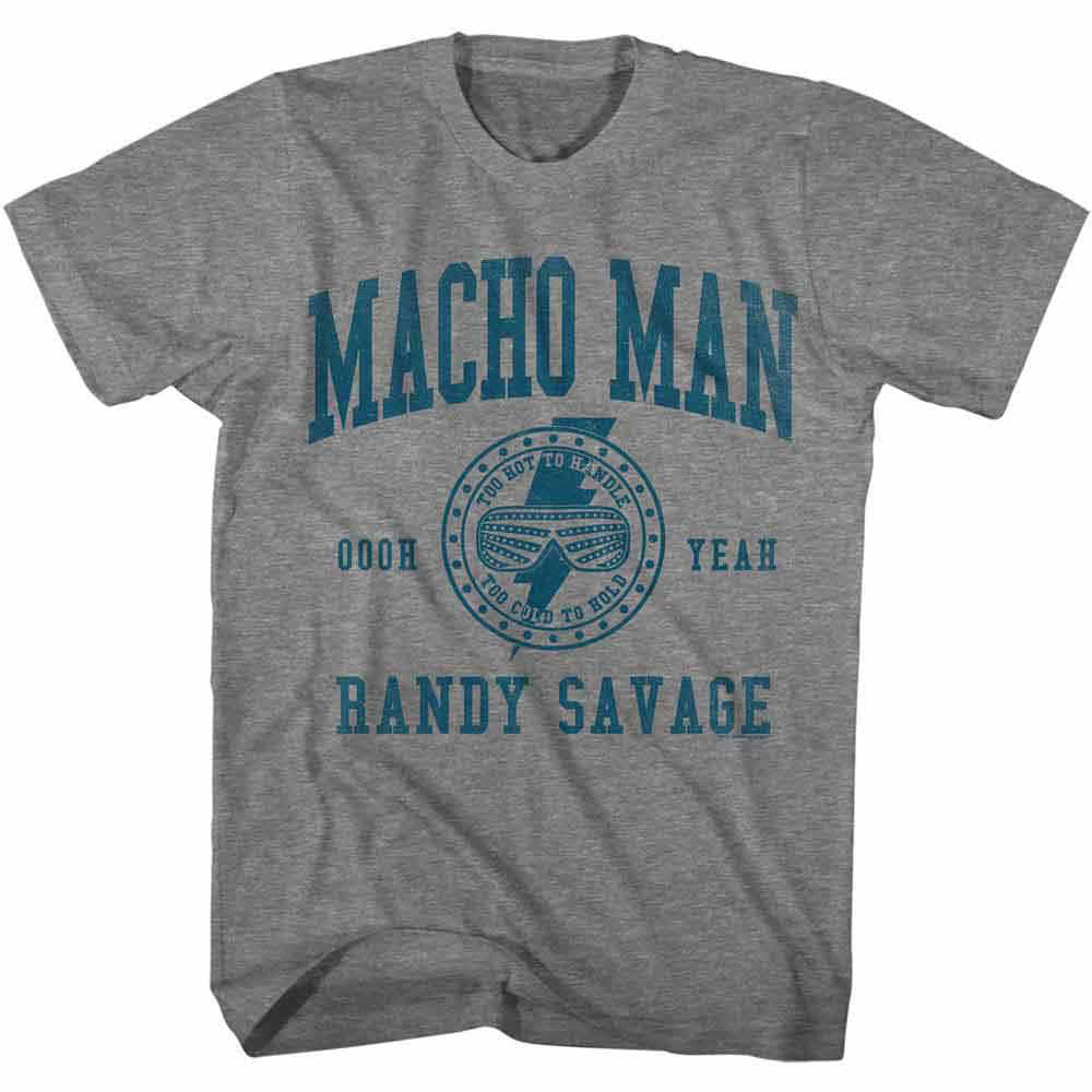 Macho Man Collegiate T-shirt Front