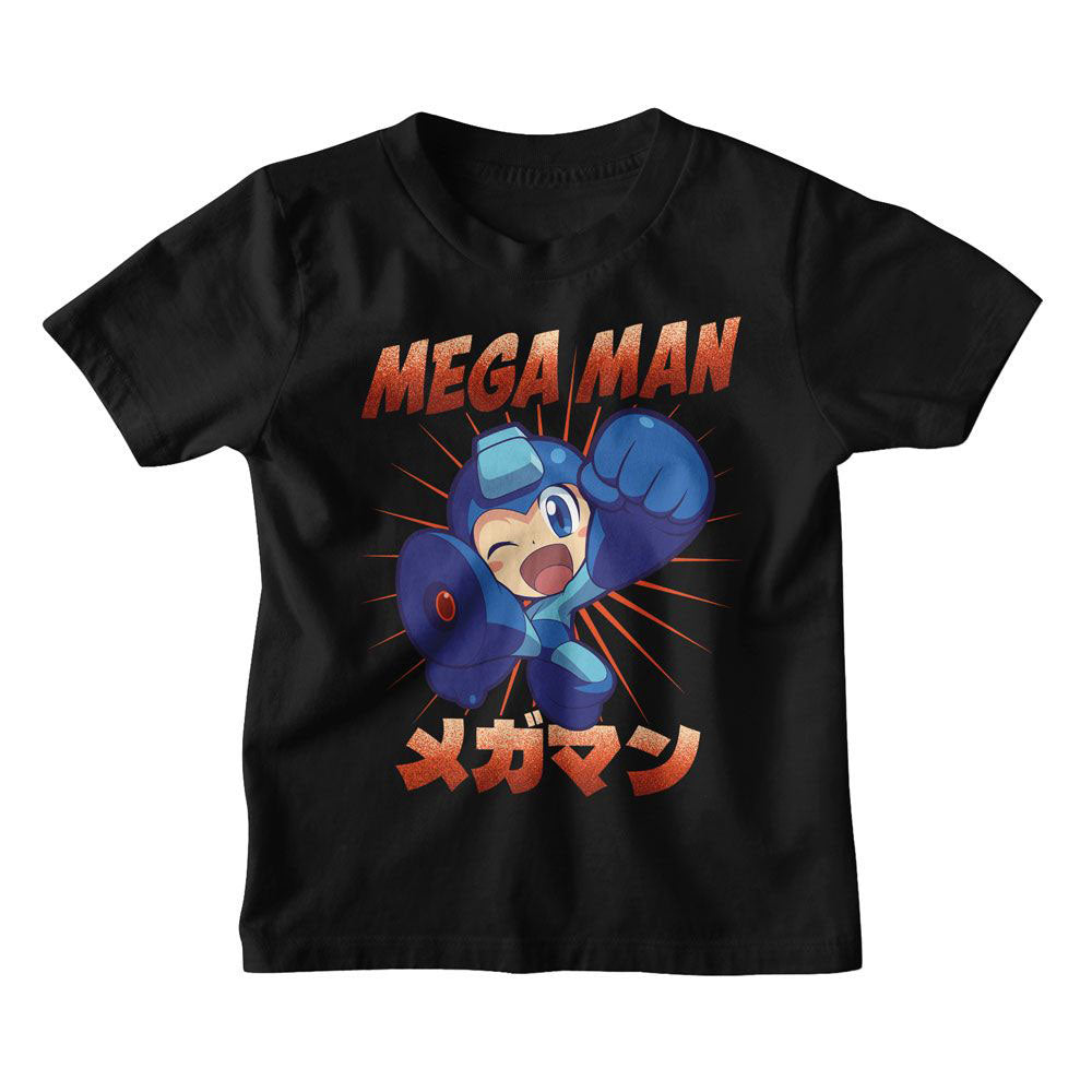 Mega Man Kick Kids Childrens T-shirt Front