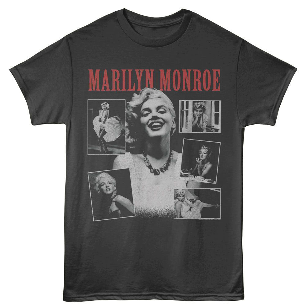 Marilyn Monroe Collage With Color Logo T-shirt Front