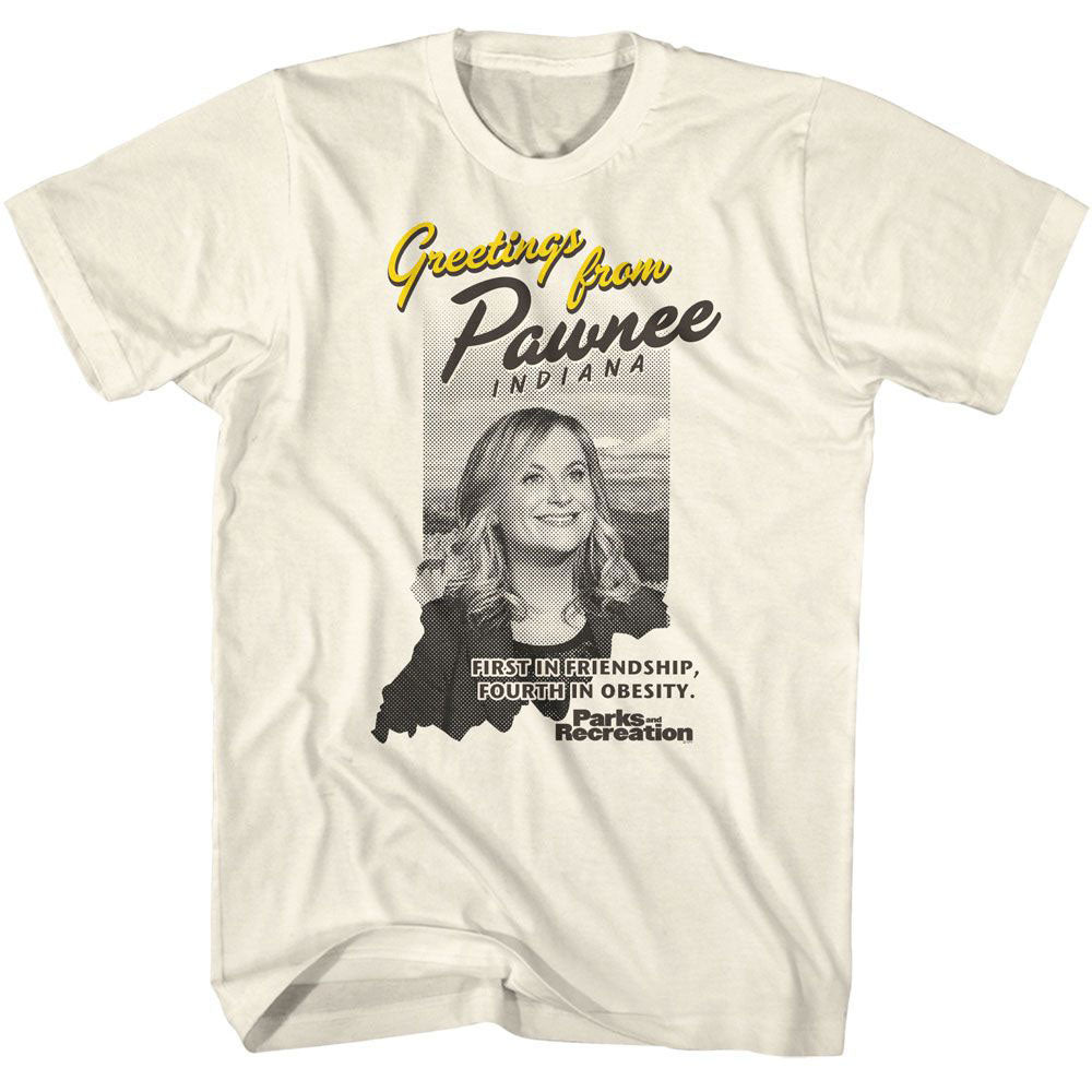 Parks And Recreation Greetings From T-shirt Front