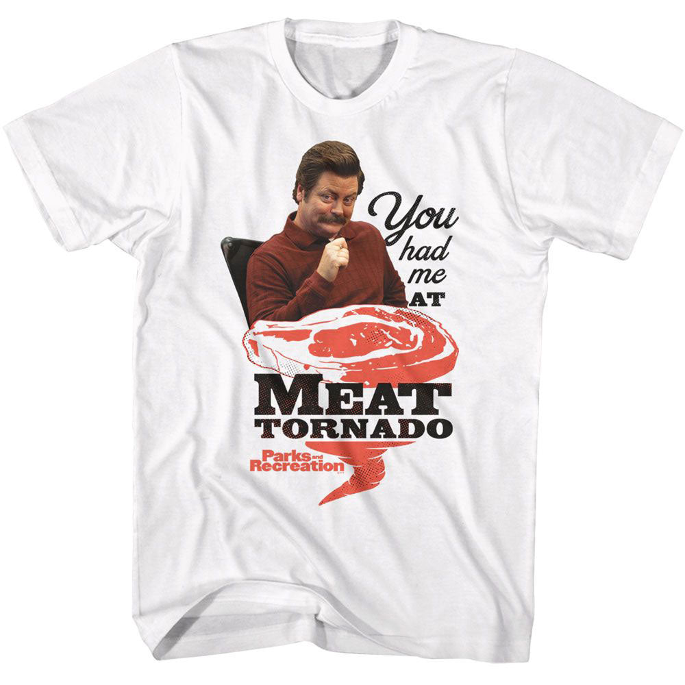 Parks And Recreation Meat Tornado T-shirt Front