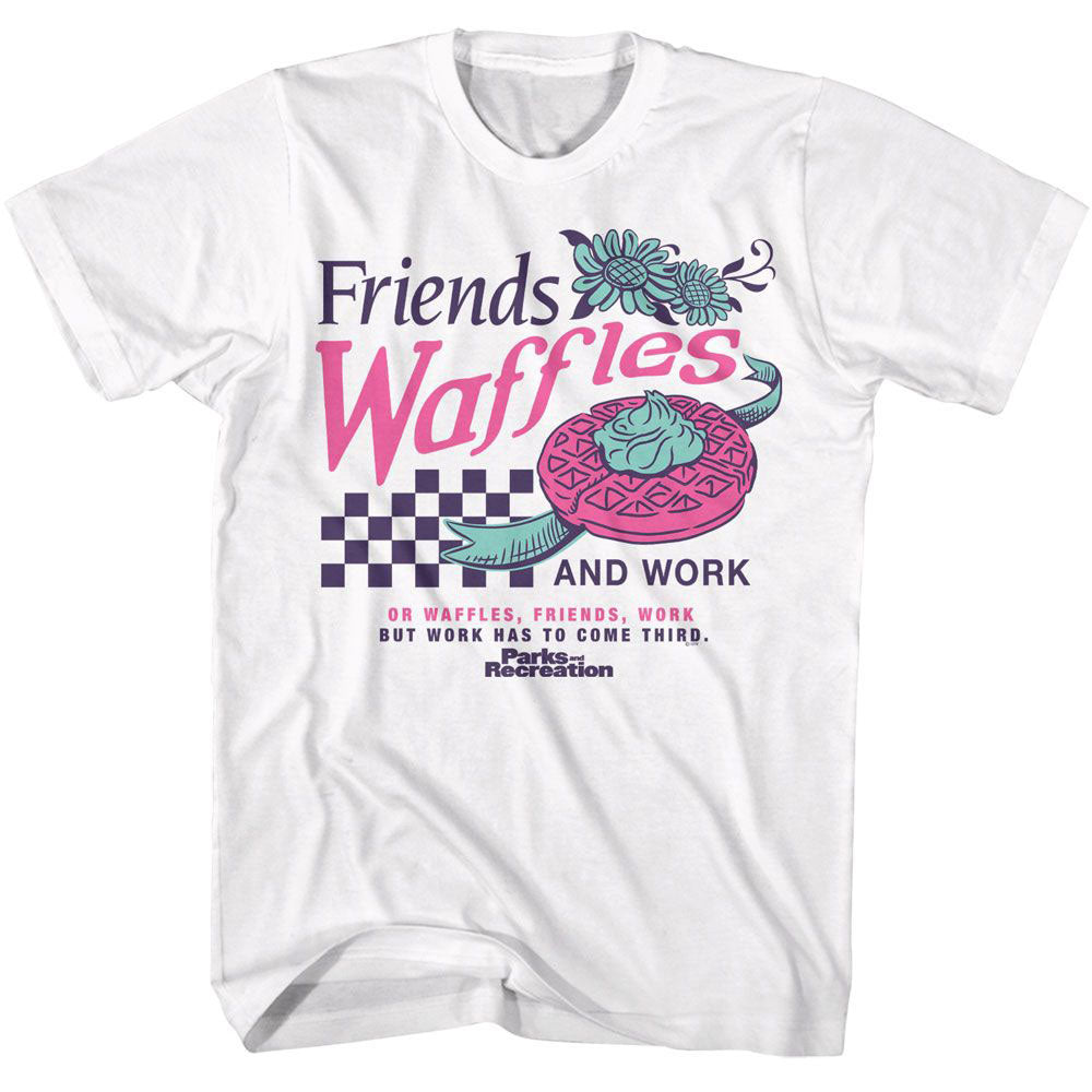 Parks And Recreation Friends Waffles Work T-shirt Front
