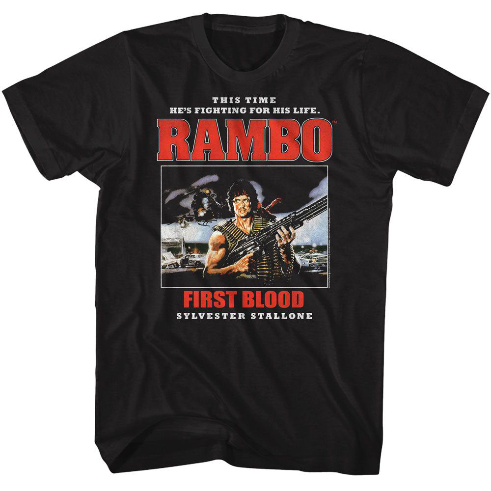 Rambo Text Stack T-shirt Front