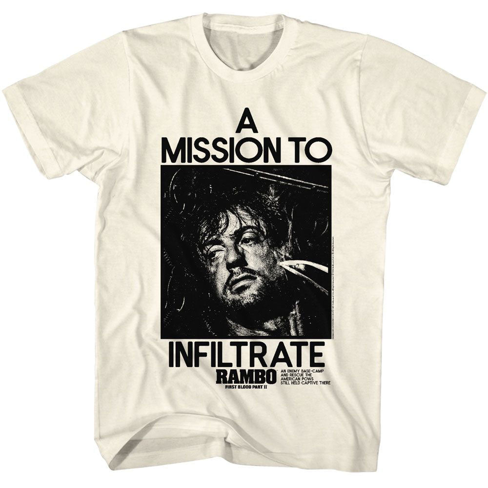 Rambo Mission To Infiltrate T-shirt Front