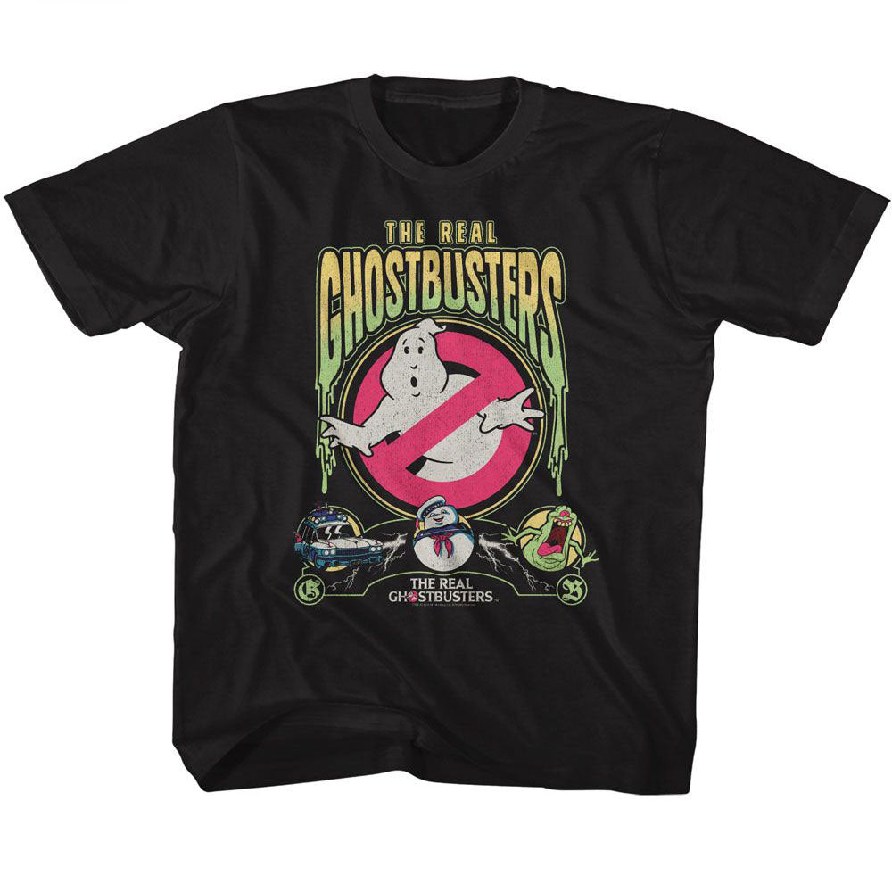 Ghostbusters Rgb Slime Text Kids Childrens T-shirt Front