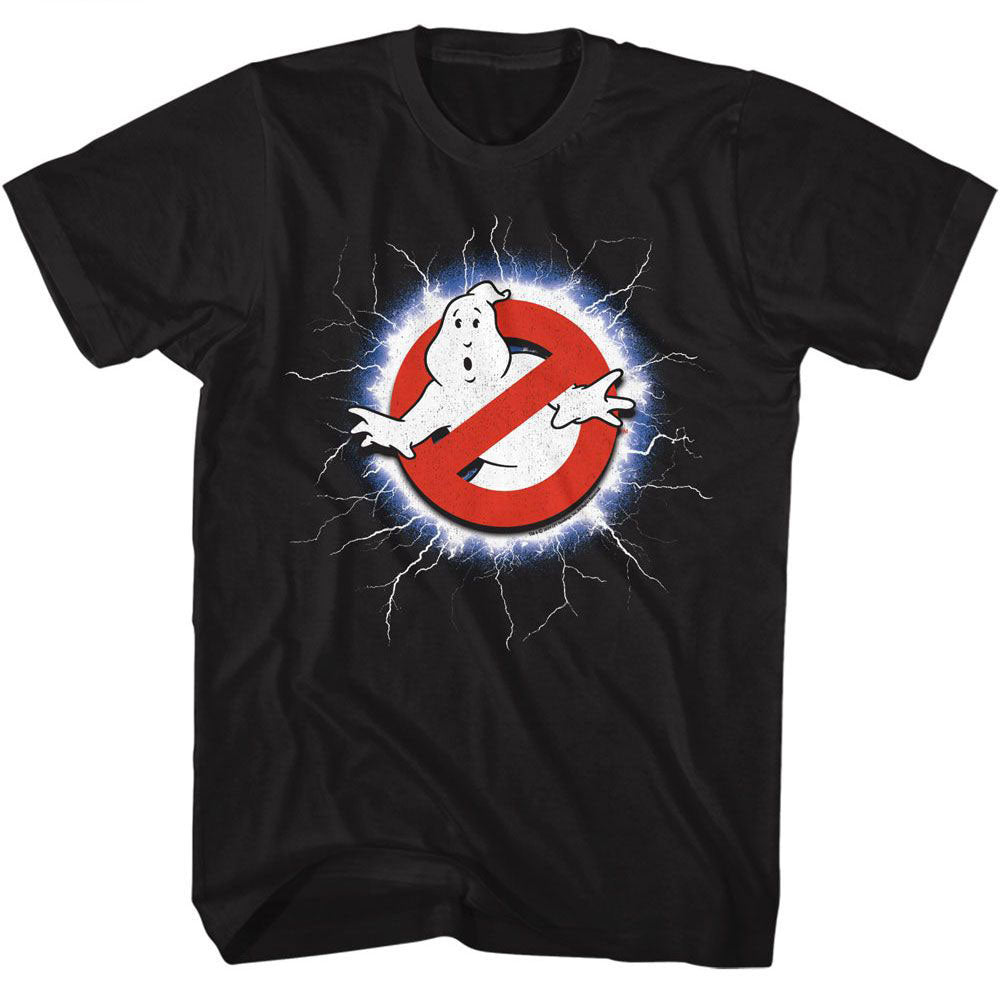 Ghostbusters Rgb Lightning And Logo T-shirt Front