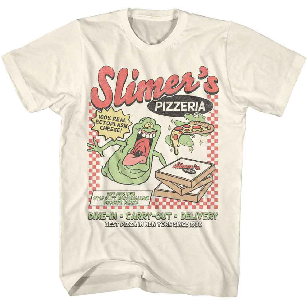 Ghostbusters Rgb Slimers Pizzeria T-shirt Front