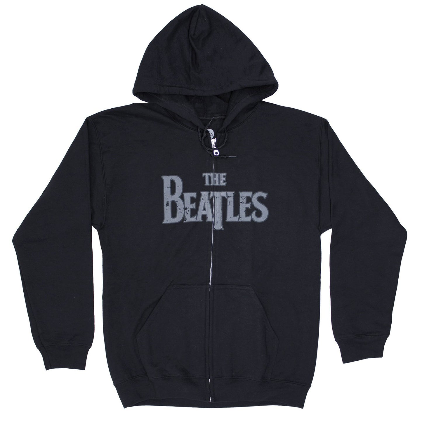 Beatles Vintage Logo Zippered Hooded Sweatshirt Front