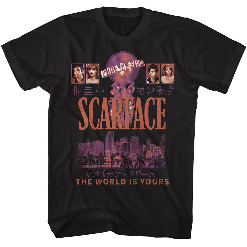 Scarface World Is Yours Poster Style T-shirt Front