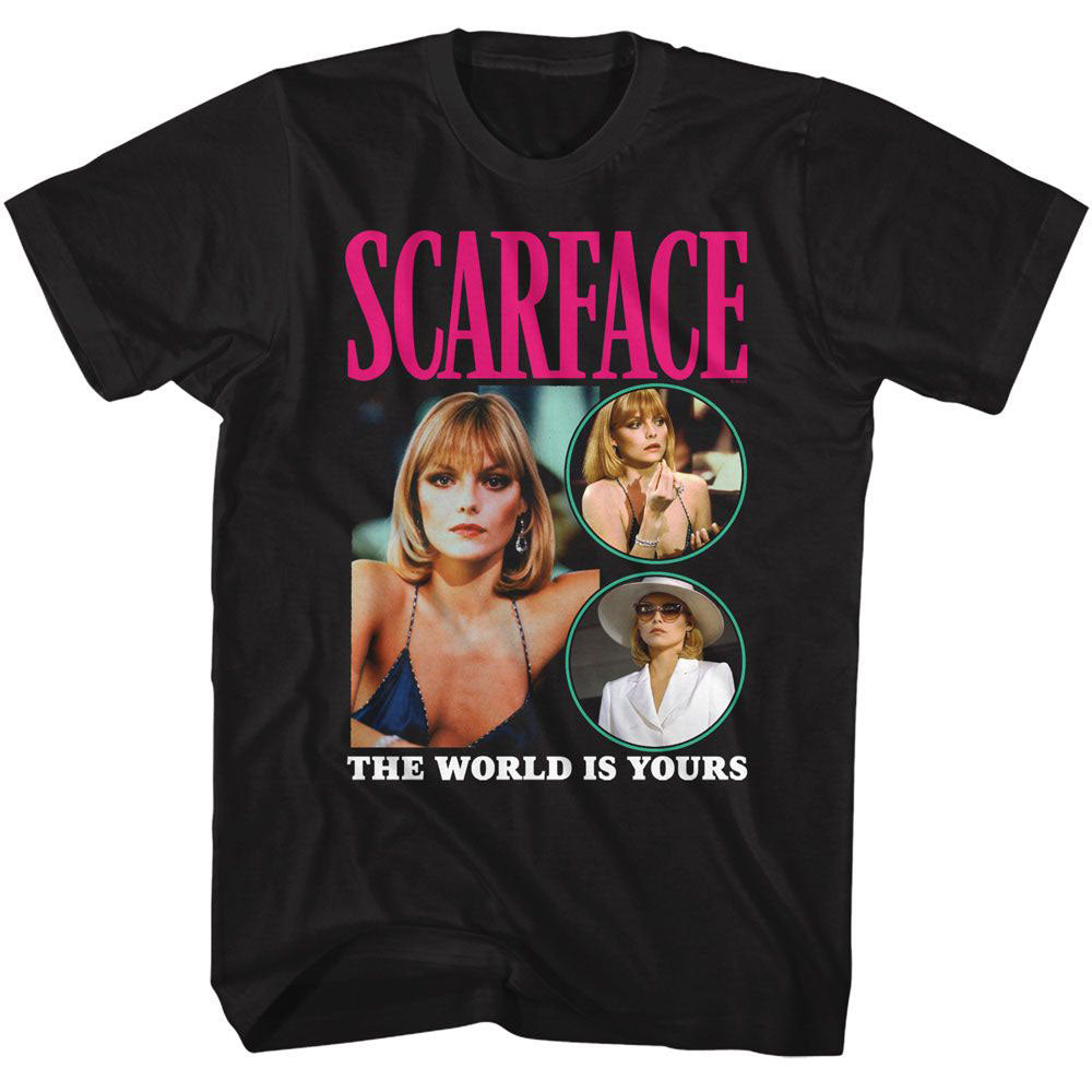 Scarface Elvira World T-shirt Front