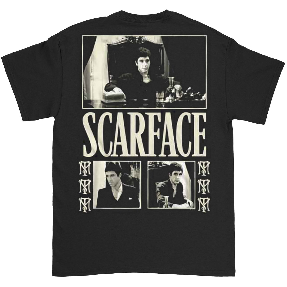Scarface Three Photos F B T-shirt Back