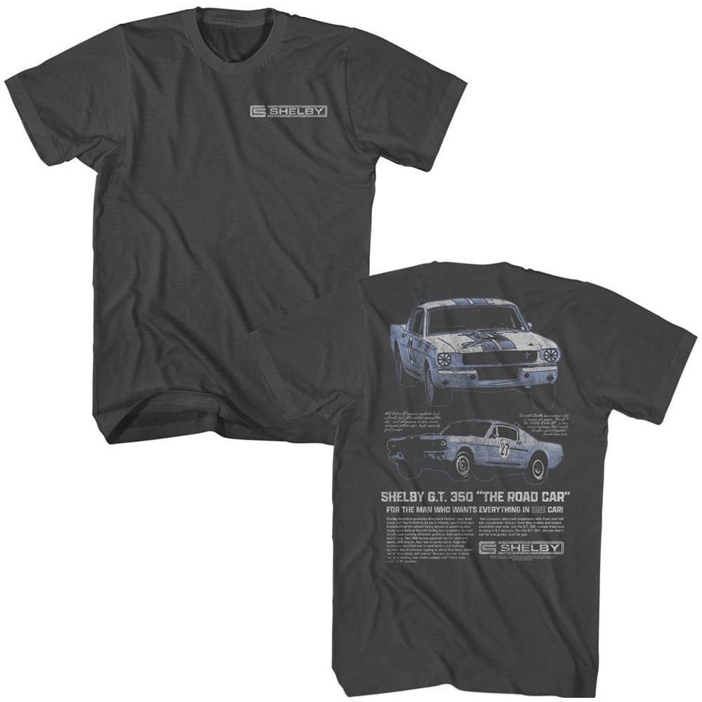Carroll Shelby Gt 350 Two Angles F B T-shirt Front
