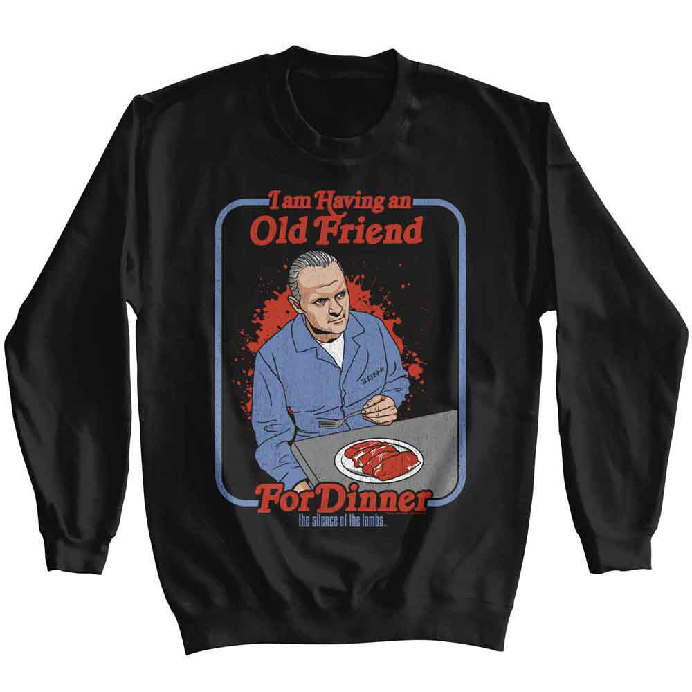 Silence Of The Lambs Sol For Dinner Blue Border Sweatshirt Front
