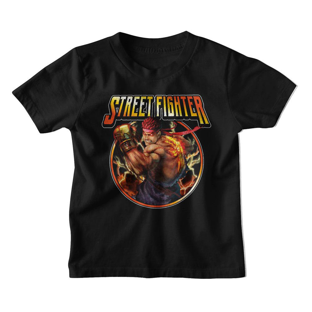 Street Fighter Lightning Ryu Kids Childrens T-shirt Front
