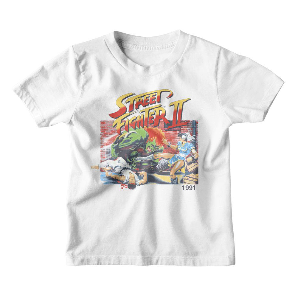 Street Fighter Faded Sf2 Kids Childrens T-shirt Front