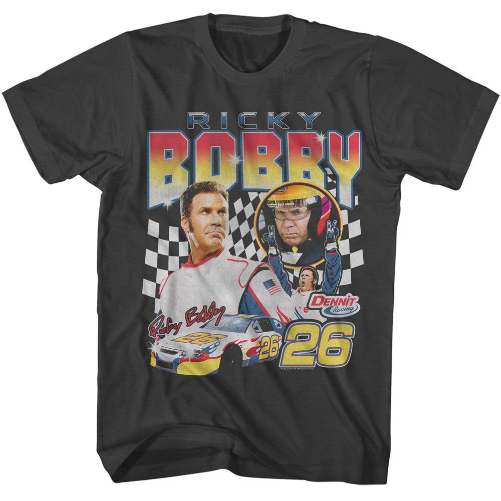Talladega Nights Three Photo Racing T-shirt Front