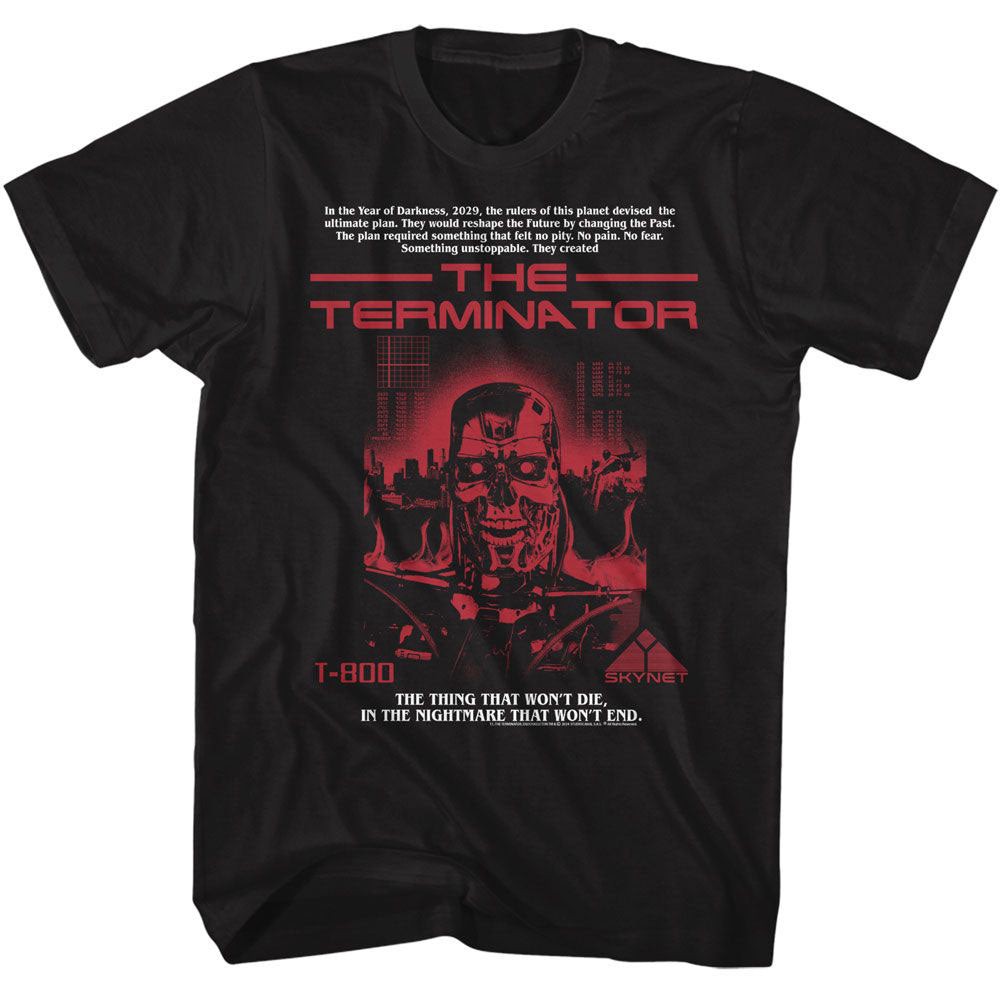 Terminator Red T 800 T-shirt Front