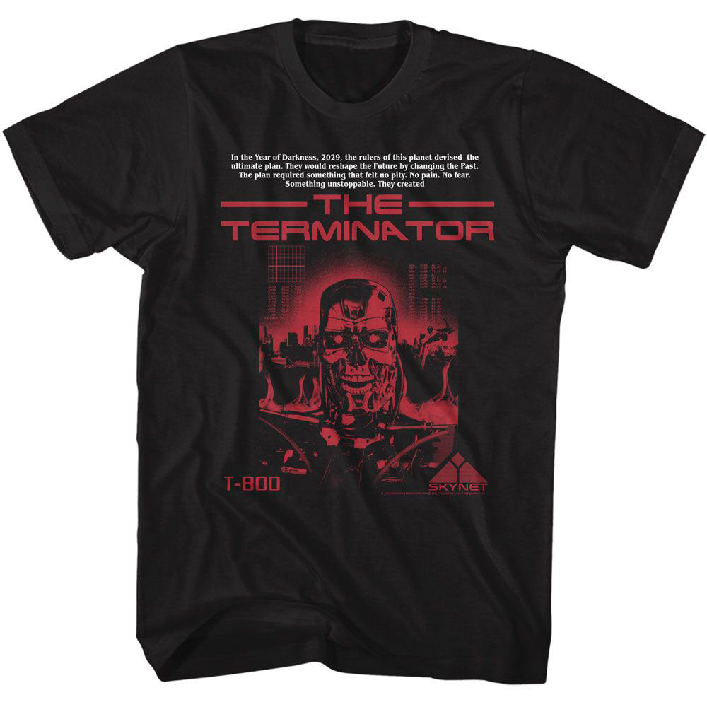 Terminator T 800 Without Bottom Text T-shirt Front