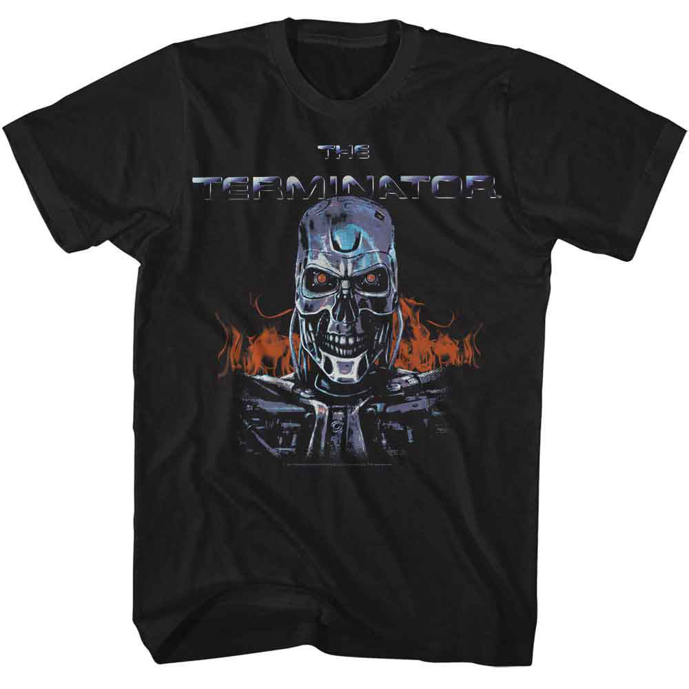 Terminator Flames T-shirt Front