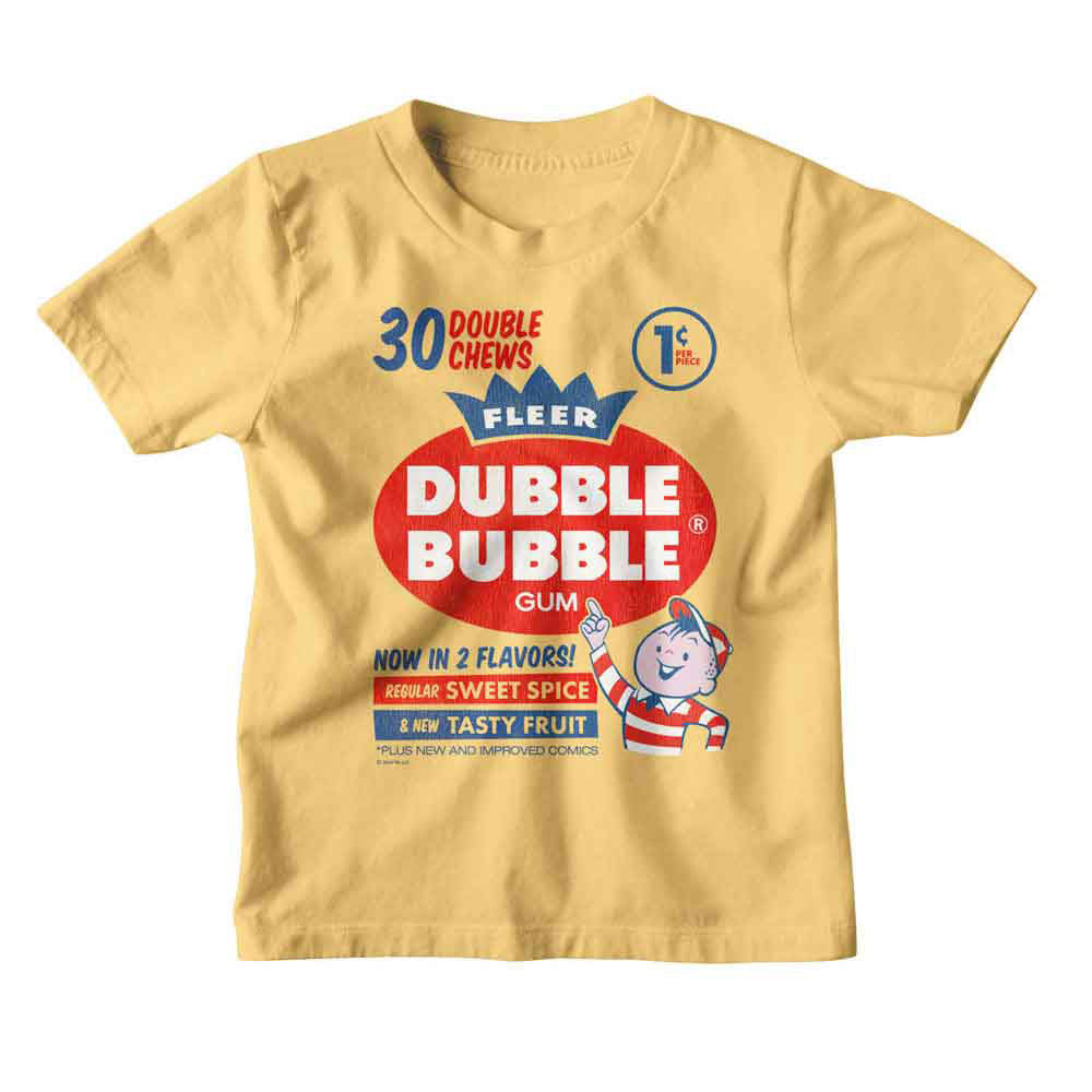 Tootsie Roll Dubble Bubble 50s Kids Childrens T-shirt Front