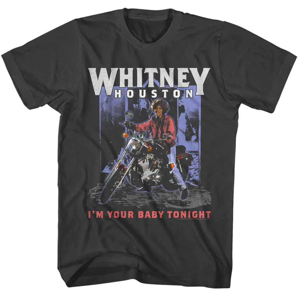 Whitney Houston Americana Motorcycle T-shirt Front