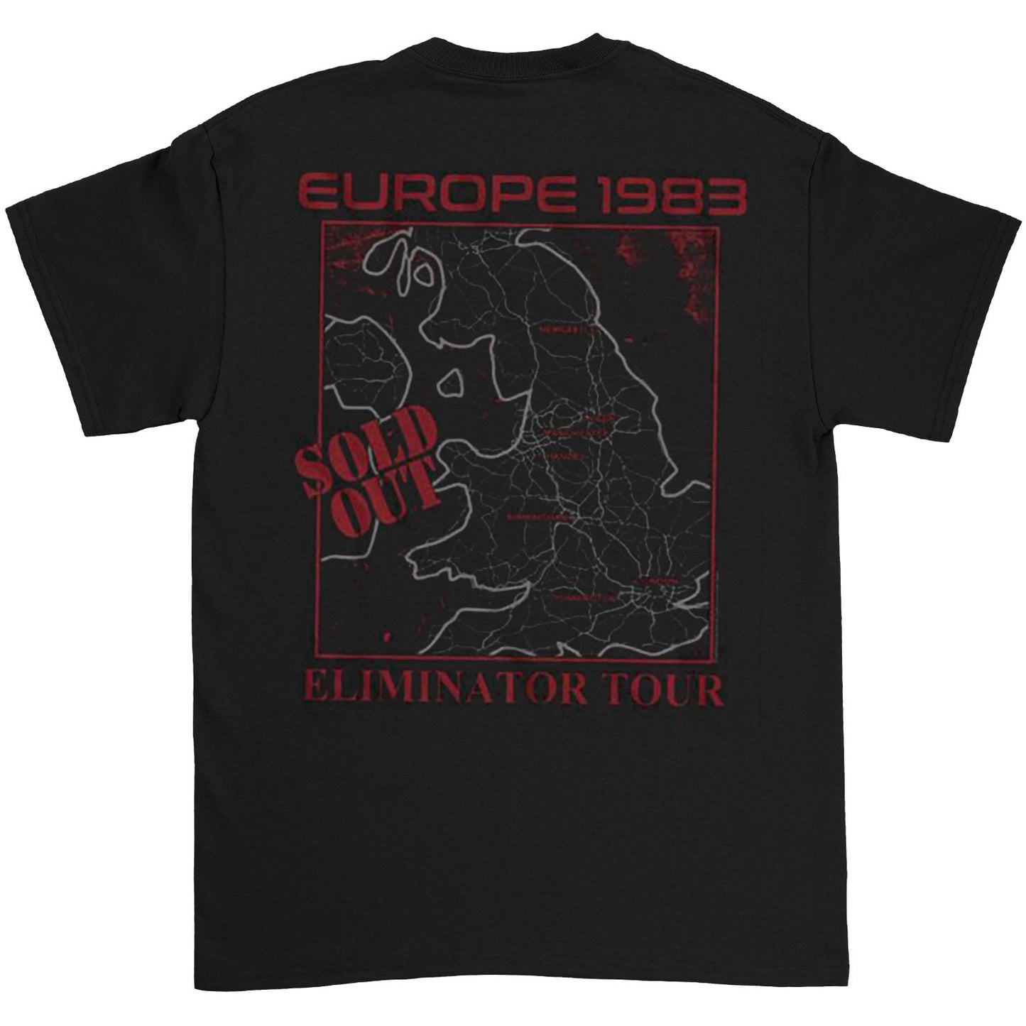 ZZ Top Europe 1983 T-shirt Back