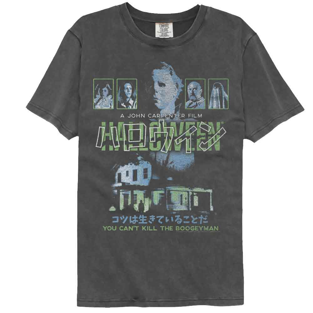 Halloween Poster Style W Japanese Comfort Color T-shirt Front