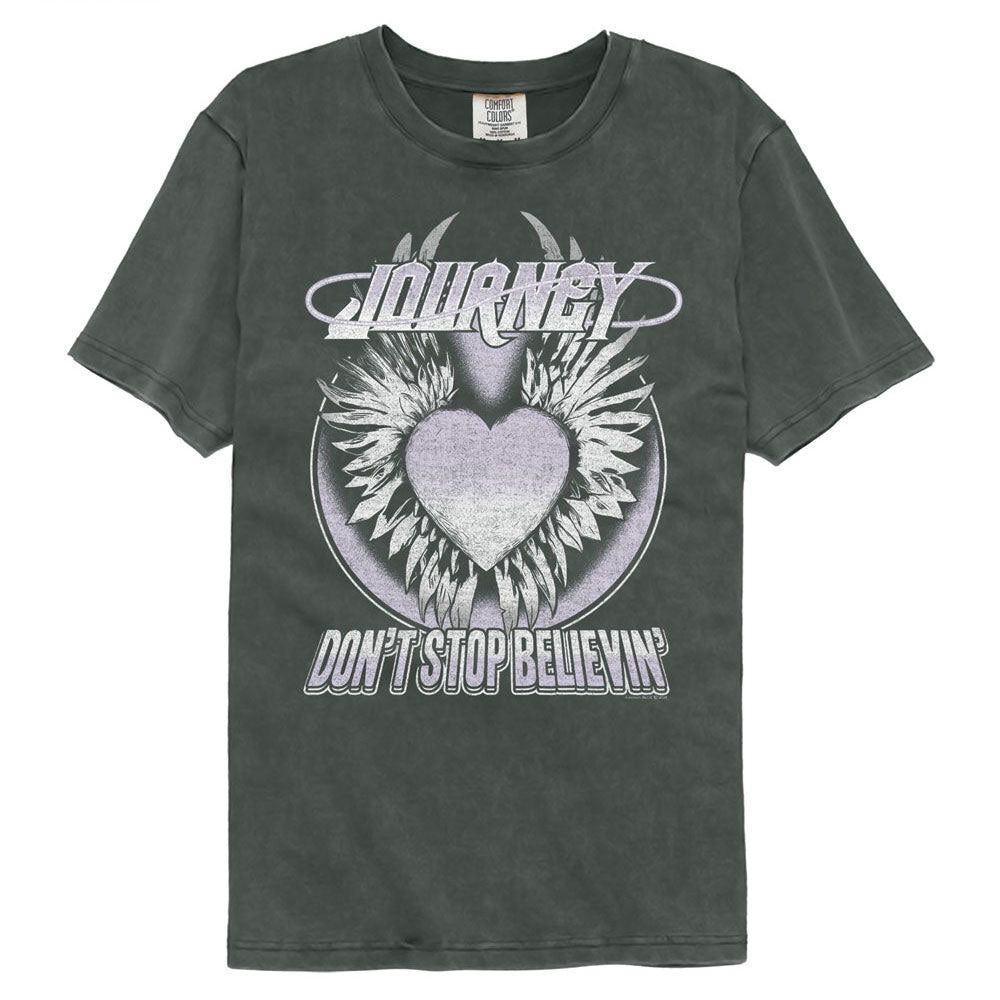 Journey Dont Stop Believin Heart Comfort Color T-shirt Front