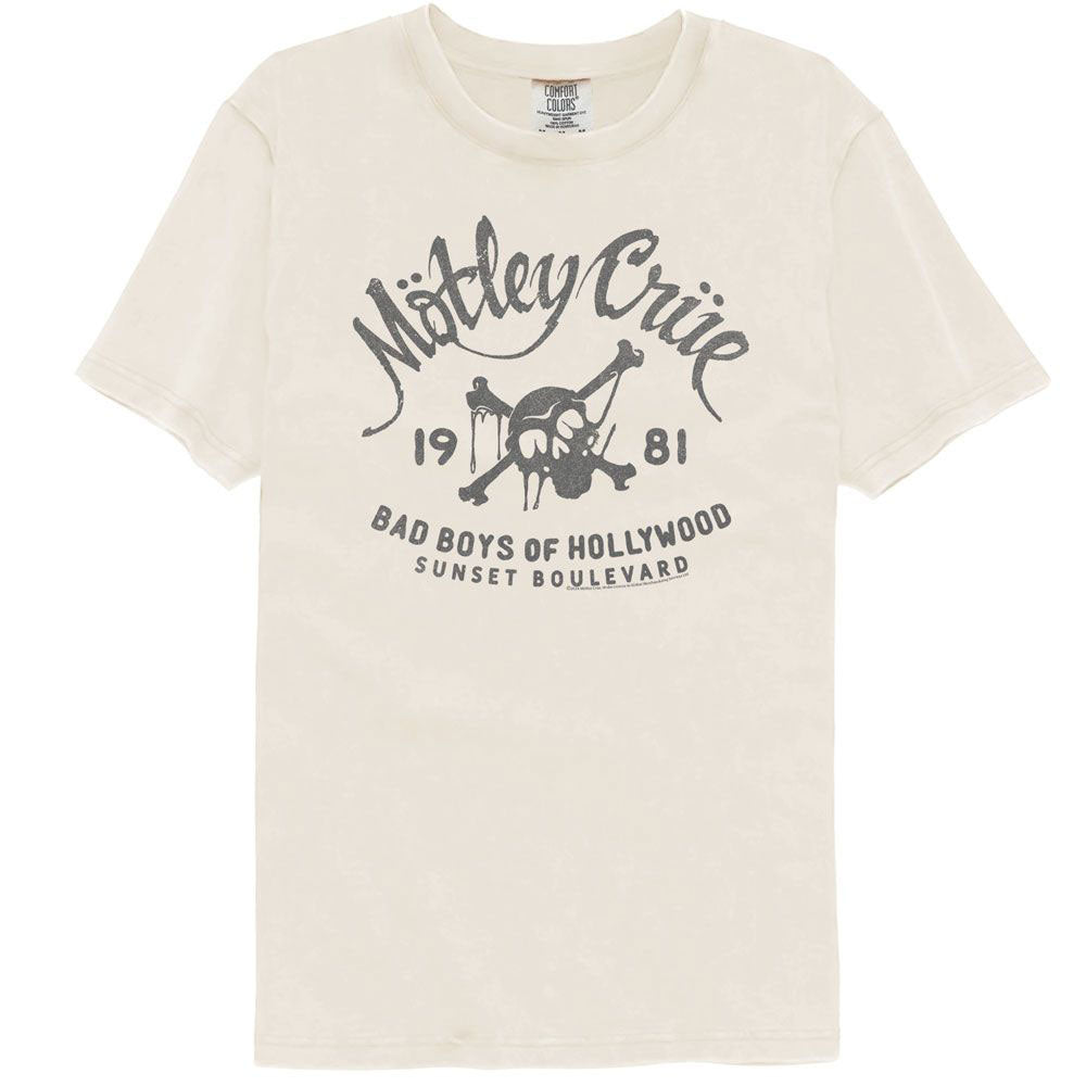 Motley Crue Bad Boys 1981 Comfort Color T-shirt Front