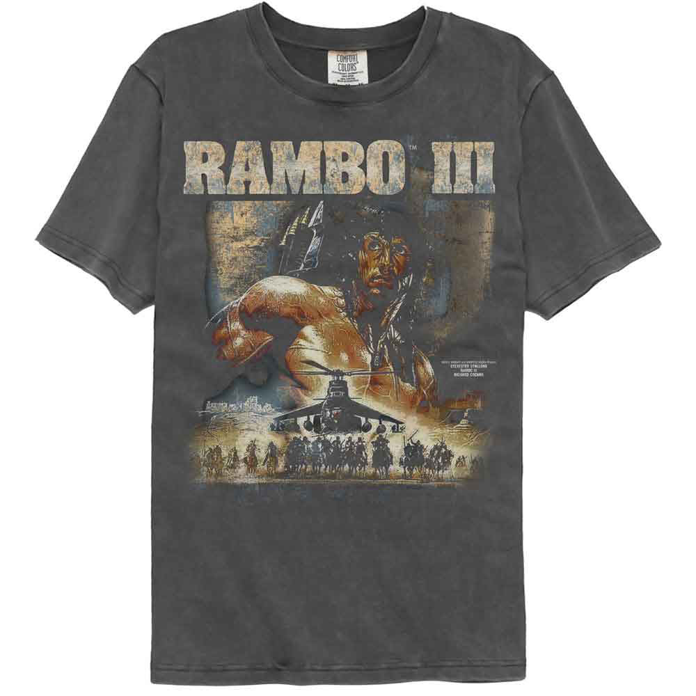 Rambo 3 Chopper Poster Comfort Color T-shirt Front