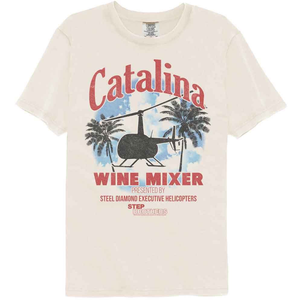 Step Brothers Sky Palm Trees Wine Mixer Comfort Color T-shirt Front