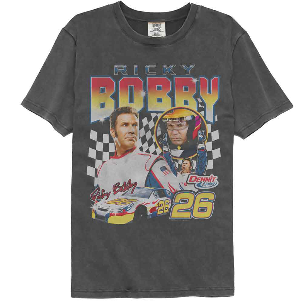 Talladega Nights Three Photo Racing Comfort Color T-shirt Front