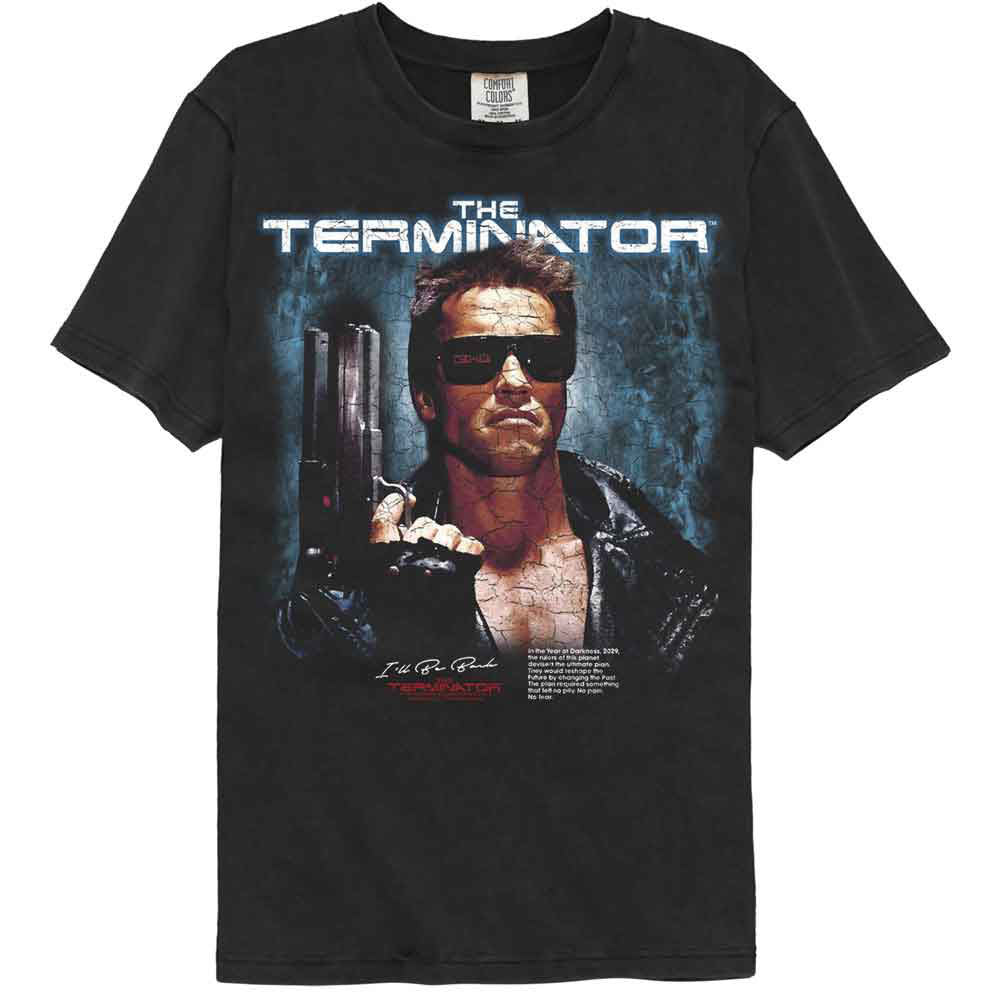 Terminator Jacket Pistol Poster Comfort Color T-shirt Front
