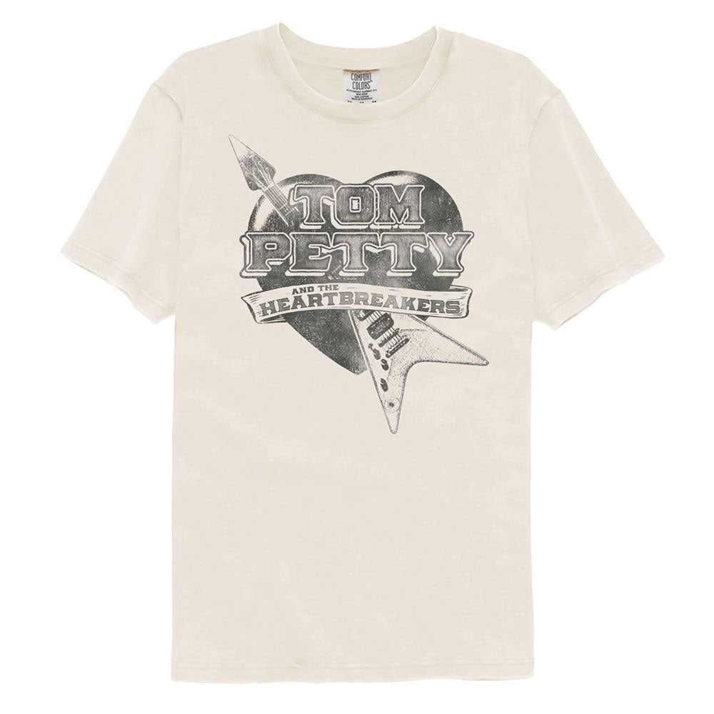 Tom Petty Guitar Heart Comfort Color T-shirt Front