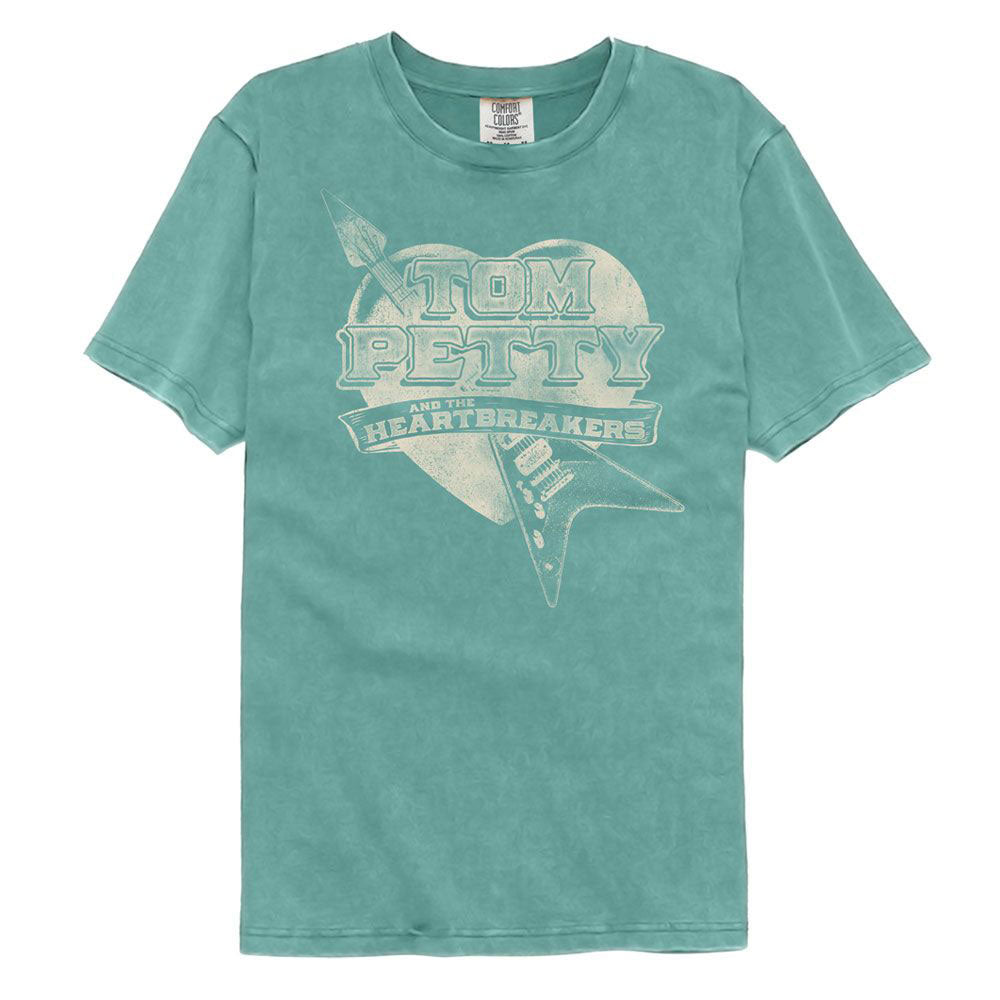 Tom Petty Guitar Heart Comfort Color T-shirt Front