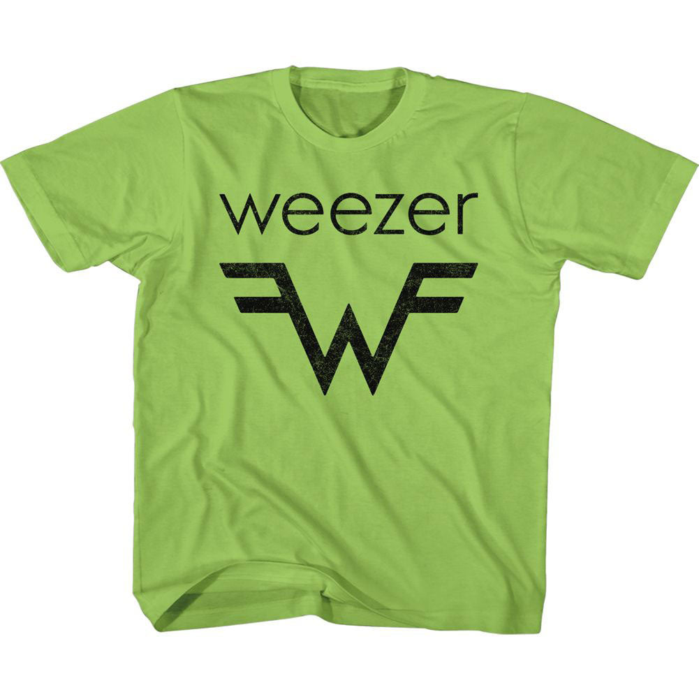 Weezer And W Logo Youth T-shirt Front