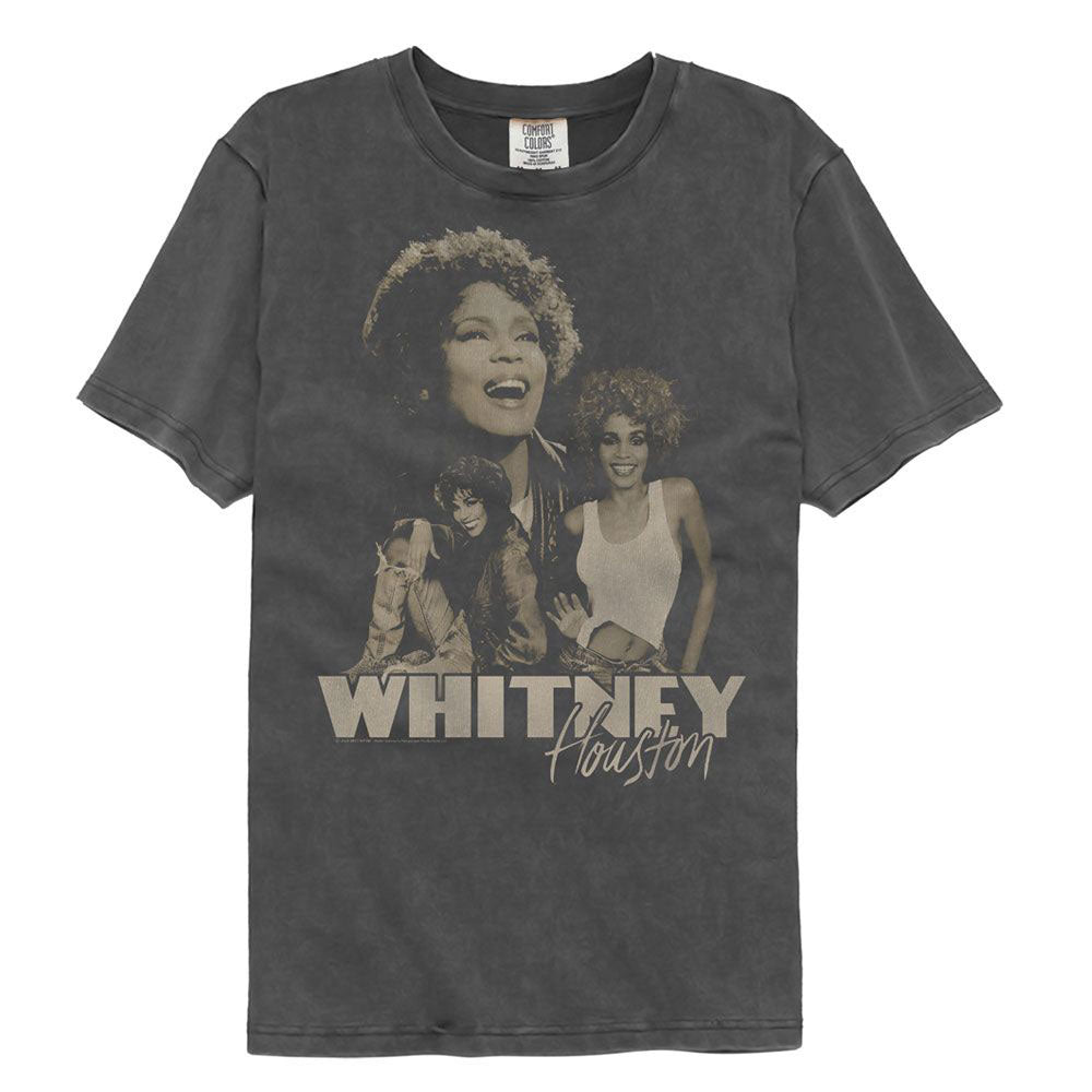 Whitney Houston Three Images Comfort Color T-shirt Front