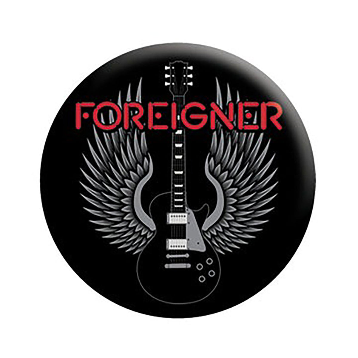 Foreigner Guitar Button Front