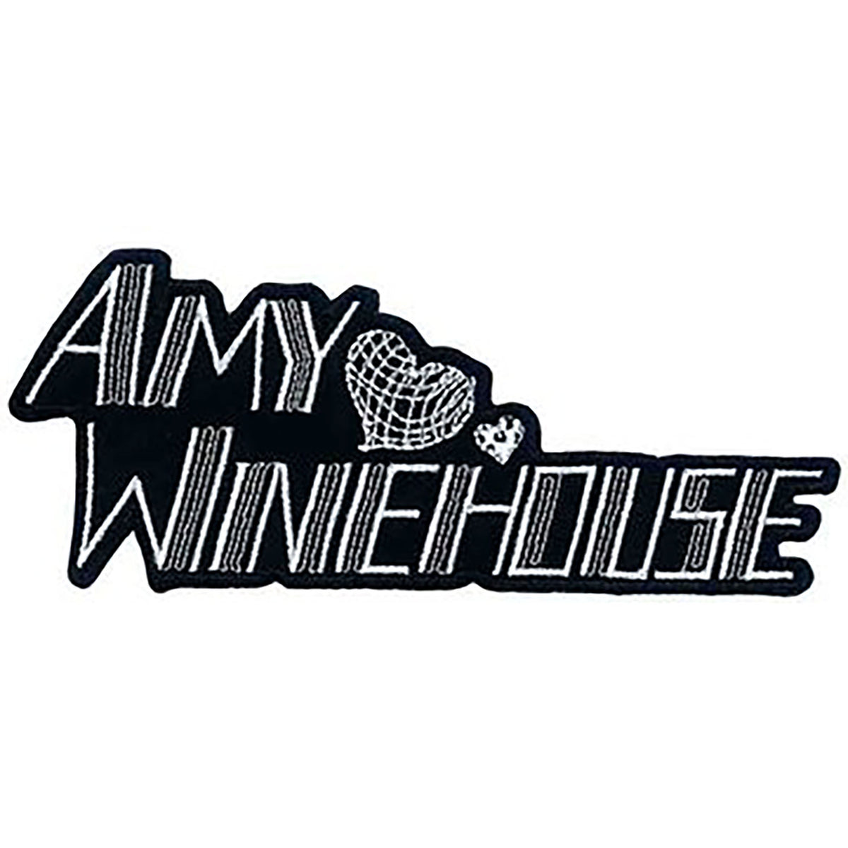 Amy Winehouse Hearts Logo Embroidered Patch Front