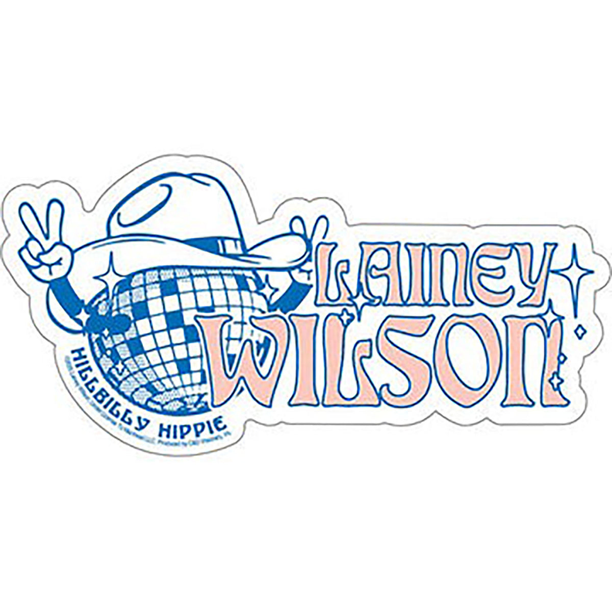 Lainey Wilson Hillbilly Hippie Sticker Front