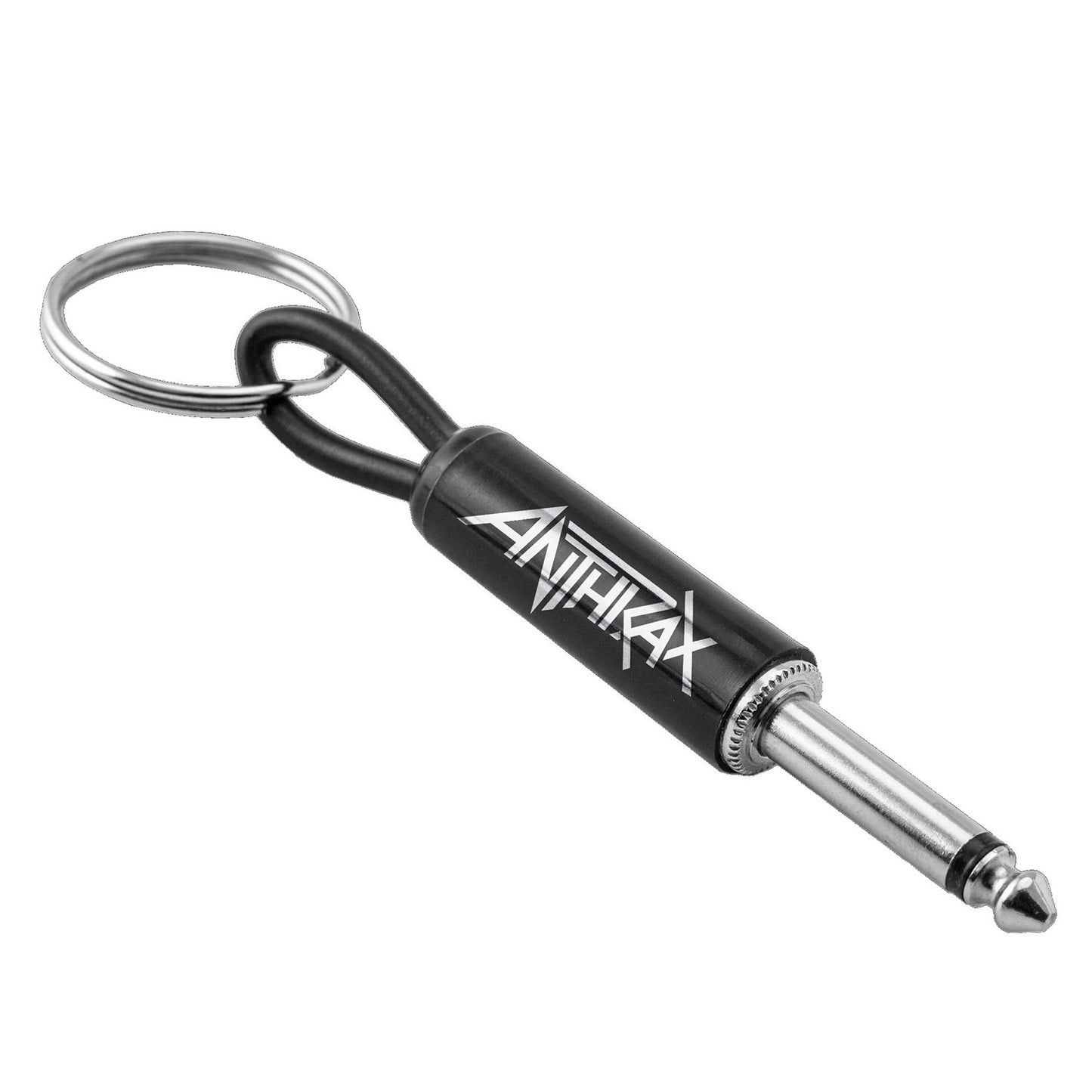Anthrax Logo Guitar Plug Metal Key Chain Front