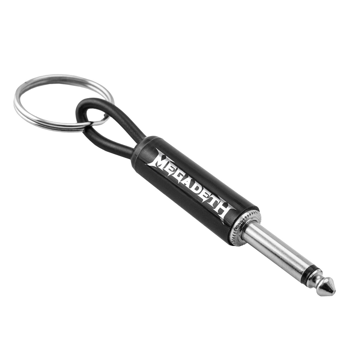 Megadeth Logo Guitar Plug Plastic Key Chain Front