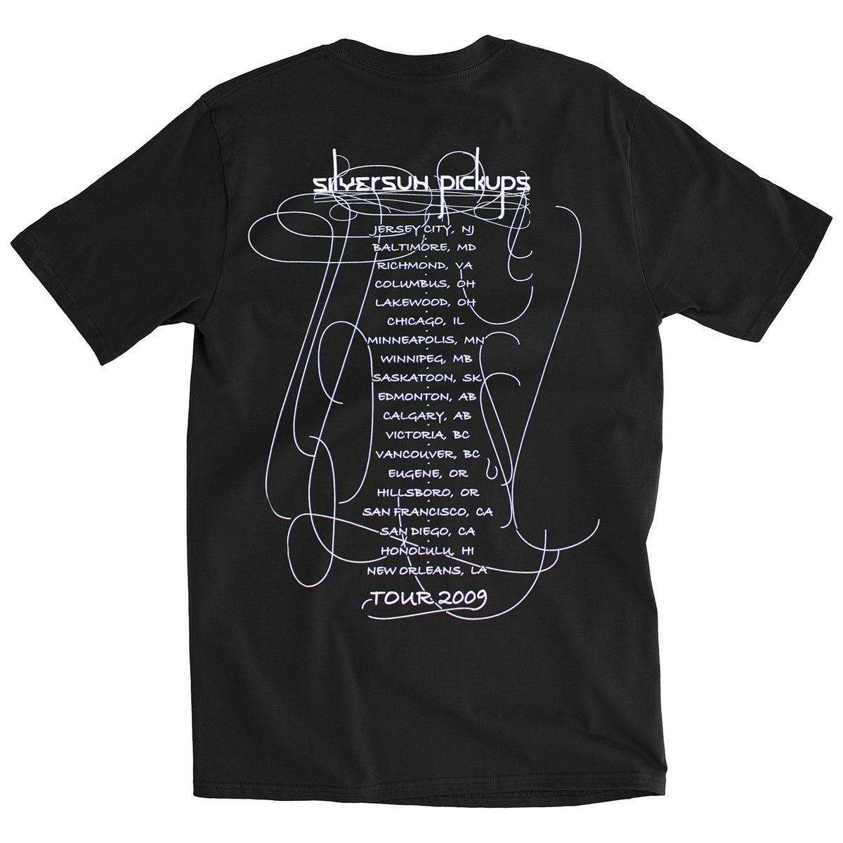 Silversun Pickups Lines 2009 Tour Slim Fit T-shirt Back